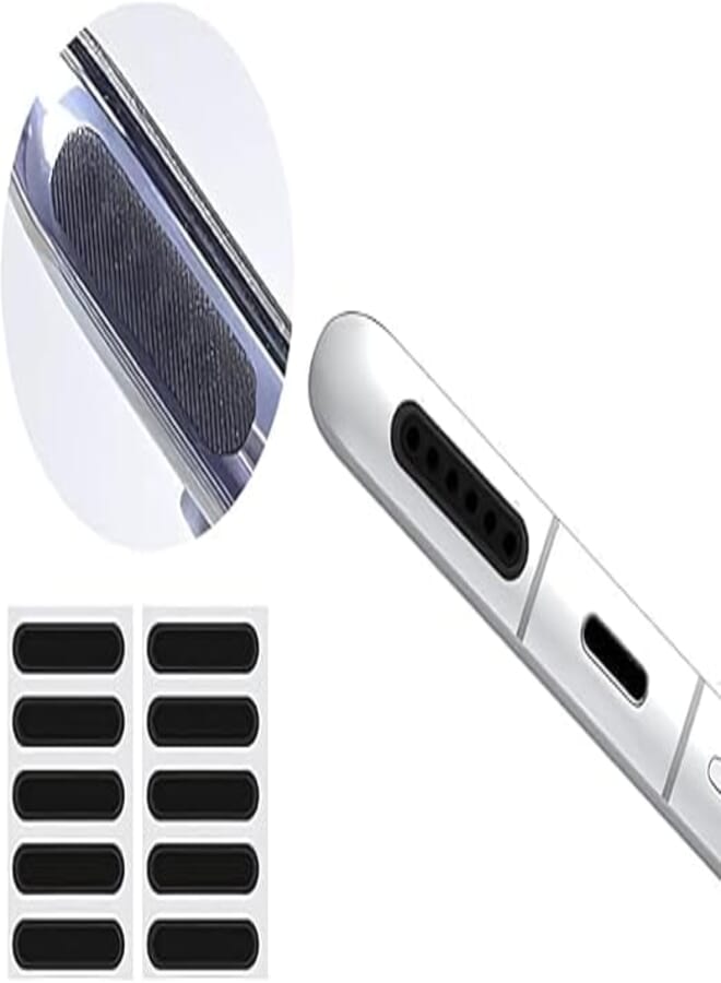 QUEST Anti Dust Proof Adhesive Sticker Compatible with iPhone 15/14/13/11/x/7/8/6 Series And Android Speaker dustproof Sticker (2 PCS)